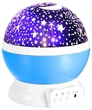 スターナイトライトプロジェクター、スターライト回転プロジェクタ、座回転スタープロジェクターランプwith 4色と360 ° Moon Star投影with USBケーブル – 最高のギフトの、友人や家