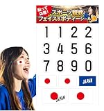 フェイスシール 応援 ボディシール サッカー 2シート 32枚セット 日本国旗 JAPAN スポーツ観戦用 ボディペイント風 タトゥーシール風 NYANDELMO ND-0227-R02-soccer-2sheet
