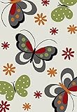 Modern Contemporary Multicolored Design Rug For Boys Girls Children and Kids (Butterfly) [並行輸入品]