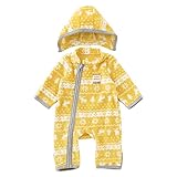 (チャックル) chuckle *ボンシュシュ*ノルディックフリースフード付き防寒カバーオール イエロー 70cm P2917-70-41