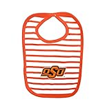 NCAA Oklahoma State Cowboys乳児ストライプニットよだれかけ、1サイズ、オレンジ/ホワイト