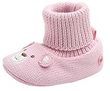 (ラボーグ)La Vogue ベビーシューズ ニット ブーツ キッズ ファーストシューズ ルームシューズ 子供靴 赤ちゃん 新生児 歩行サポート 男の子 女の子 防寒 ピンク 11cm