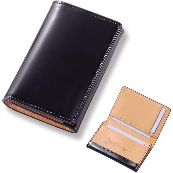 [美品] ETTINGER 名刺入れ カードケース ブラック／レッド bhr143a.jpg