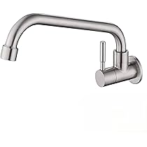 Amazon | bath&bath ステンレス製 単水栓 シングルレバー 壁付け水栓