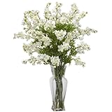 Nearly Natural Dancing Daisy Silk Flower Arrangement in White by Nearly Natural