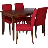ダイニングテーブル5点セット SIESTA 2 シエスタ　【チェアカラー：FAB　レッド】