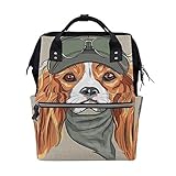 ママバッグ　マザーズバッグ　リュックサック　ハンドバッグ　旅行用 犬柄 カッコイイ ファション