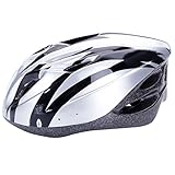 キッズヘルメット ヘルメット 子供用 10歳以上におすすめ　自転車　56-61cmダイヤル調整可 ジュニア 自転車用品 軽量 通勤通学 サイクリング スケートボード用　シルバー