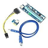 Vuage(TM) 16X PCI-E PCI エクスプレスの延長ケーブルUSB 3.0ライザー延長ケーブルマイニング専用のグラフィックカードアダプター+ SATA電源ケーブルに1X