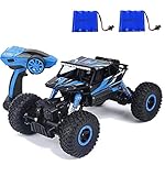 Smija ラジコンカー 2.4Ghz 4WD オフロード車 RCカー 防振性抜群 走破性抜群 1/18 ミニカー 子どもプレゼント車おもちゃ ブルー