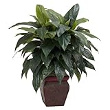 Nearly Natural 6688 Cordyline with Vase Decorative Silk Plant, Green by Nearly Natural