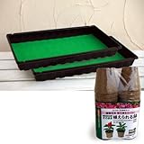 ジフィーポット丸型8cm 30個とジフィーベーストレー2枚のセット[種まき・育苗セット] ノーブランド品