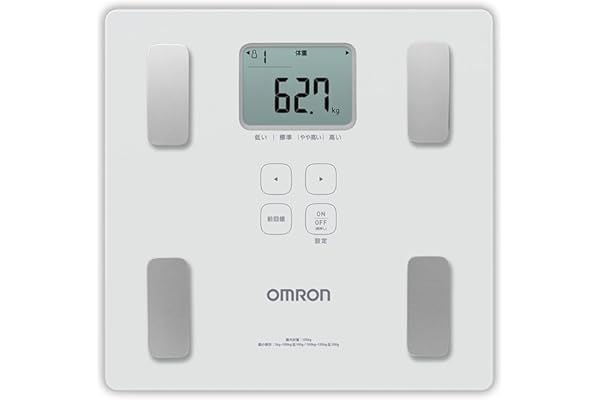 オムロン 体重 体組成計 カラダスキャン ホワイト KRD-203-W 自動認識 乗るだけで測定開始 薄型設計