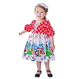 ホットセールwoaills 1pcドレス、2 – 6歳幼児用キッズベビー女の子漫画プリンセスパーティー服装クリスマス服 4T レッド 1