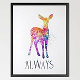 Dignovel Studios 8X10 Harry Potter Always Watercolor print illustration Art Print Nursery decor Kids