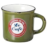 GREENHOUSE ナチュラル陶製マグカップ S グリーン 3589-B-GR