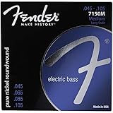 Fender エレキベース弦 Original 7150 Bass Strings, Pure Nickel, Roundwound, Long Scale, 7150M .045-.105 ミディアム