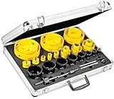 Starrett KMX25061-N 31-Piece Bimetal, Carbide-Tipped, and Cordless Smooth Cut Electrician's Hole Saw