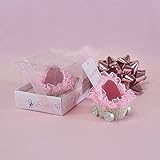 Lunaura Baby Keepsake - Set of 12 "Girl" Baby Stroller With Thank You Card Favors - Pink by Lunaura 