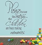 PLEASE EXCUSE THE MESS, ~ WALL DECAL 14" X 21" by Best Priced Decals: CHILDREN [並行輸入品]