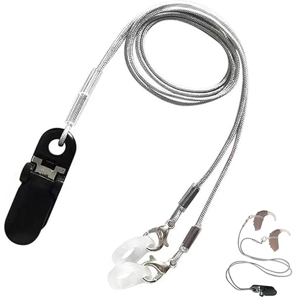 Amazon.co.jp: 名古屋眼鏡 補聴器落下防止ストラップ(片耳用) エンジ