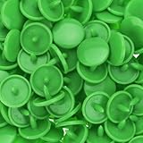 100 Glossy Spring Green (B14) Round KAM Plastic Resin Snaps Craft Baby Bib Cloth Diaper by KAM [並行輸入