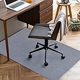 チェアマット カーペット対応 140×90cm 厚み4mm 床保護マット ズレない デスク 椅子 マット 吸音 床傷防止 滑り止 丸洗い可能 グレー