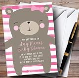 Large Teddy BearピンクInvitationsベビーシャワー招待状 80 Invitations
