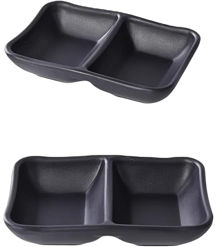 【新品未開封】三品皿 三連皿 薬味皿 タレ皿 メラミン樹脂 10個×2セット Amazon | xiaoyuzhou 薬味皿 仕切り皿 小皿 醤油皿 食器 2枚