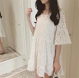 マタニティウェア 服 ワンピース 夏 ゆったり レース カジュアル ワンピース 妊婦服 産前 産後 レディース マタニティワンピース XXL 写真色