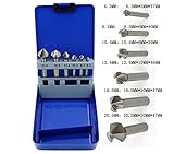 6ピース90 度　3フルート　HSS面取りカッタードリル　皿穴ドリル ビット セット