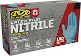 Mechanix Wear - Nitrile Disposable Gloves Powder Free Latex Free Textured - 5 mil Blue (Medium 100 P