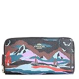 コーチ COACH 財布 長財布 レディース アウトレット PVCコーティングキャンバス×レザー ランドスケープ コーテッド アコーディオン F15274 IMBLC ブラックマルチ コーチ COAC