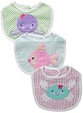 Baby Aspen 3-Piece Bib Gift Set, Beach Buddies, Girl by Baby Aspen (English Manual)