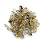 ルチルクォーツ 穴あき さざれ石 天然石 パワーストーン ハンドメイド 素材 パーツ 20g