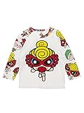 (マイファーストヒステリック) MY FIRST HYSTERIC SUPER POP MATE総柄 ラグラン切替長袖Tシャツ 120cm ホワイト