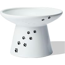 Amazon | 猫壱 ハッピーダイニング 猫用 脚付フードボウル 浅広口