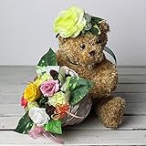 ハワイアンくまちゃんのお花の贈りもの フラガール フラダンス（プリザーブドフラワー）