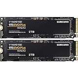 Samsung MZ-V7S2T0B/AM 970 EVO Plus NVMe M.2 SSD 2TB 2個パック。