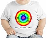 My Mommies Love Me Funny Slogan オーガニックベビーTシャツ 12 - 18 Months