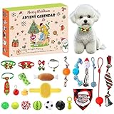 2024年クリスマスカウントダウン犬のおもちゃアドベントカレンダー、24日間Xmasカウントダウンインタラクティブ犬のおもちゃ、クリスマスカウントダウン犬のアドベントカレンダー、犬好きへのギフト(A)