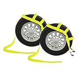 ( 2パック) – イエローTowドリーバスケットストラップフラットフック付き
