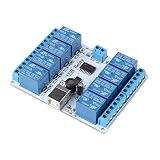 リレーモジュールボード FTDIチップ DC 12VタイプB USB 8チャネル制御 オートメーションロボティクス用 ダブル大電流レール Dプログラマブルコンピュータ制御 パソコン用