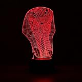 3d egypt pyramid pharaoh 7 color changing touch switch led