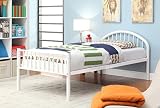 Furniture of America Tori Metal Youth Bed, White, Twin [並行輸入品]