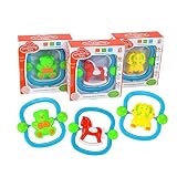 tumama 3pcs Baby Rattle動物Handbells Developmentalトイベル子供用おもちゃPlayギフトセット
