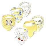 スタイ ビブ ベビー 花柄 三角 バンダナ 柔らかい おしゃれ スナップ よだれかけ サイズ調整可能 男女兼用 出産祝い 贈り物 6枚セット (Cセット)