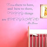 Pop Decors WL-0014-Vb Inspirational Quote Wall Decal Funny Things are Everywhere [並行輸入品]