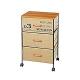 組立簡単 チェスト ブルックリンスタイル ブラウン 3段 幅49.5×奥行38×高さ74.5cm ドウシシャ NC50-3BR