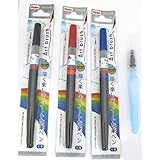 ぺんてる アートブラッシュ 【3本セット】 ブラック レッド ブルー 水筆付 …